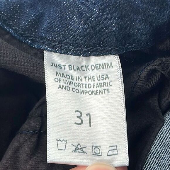 JUST BLACK Women’s Skinny Blue Jeans Size 31 Dark Wash Stretch Made in USA - Picture 5 of 14